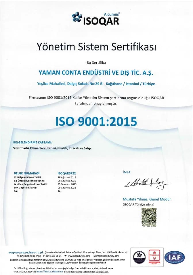 ISO 9001:2015 Kalite Yönetim Sistemi